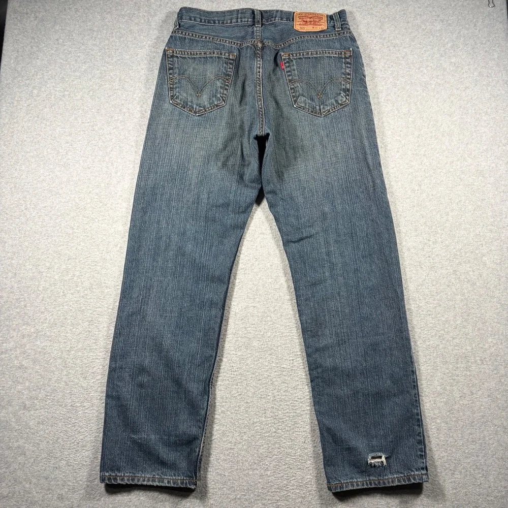 Levi's 505 Regular Fit Jeans Mens 34x32 Blue Straight Leg Denim Y2K